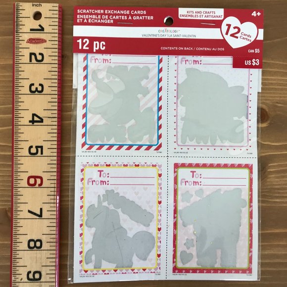 5 packs Creatology Valentine's Day Scratcher Exchange Cards - Picture 2 of 3